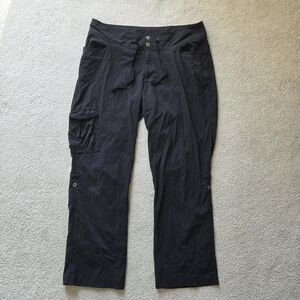 Columbia Roll Up Hiking Pants Women's Black Cargo Pants Size 16 Short